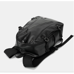 MochilasMochila de cuero de moda - bolsa para computadora portátil de 15,6 pulgadas - orificio para auriculares - resistente ...