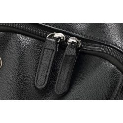 MochilasMochila de cuero de moda - bolsa para computadora portátil de 15,6 pulgadas - orificio para auriculares - resistente ...