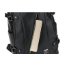 MochilasMochila de cuero de moda - bolsa para computadora portátil de 15,6 pulgadas - orificio para auriculares - resistente ...