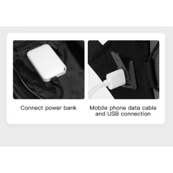 MochilasMochila de moda - Maletín para portátil de 15,6 pulgadas - Cierre antirrobo - Puerto de carga USB - Resistente al agua
