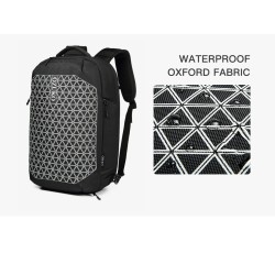 MochilasOZUKO - mochila de moda - bolsa para portátil de 15,6 pulgadas - antirrobo - con almacenamiento para zapatos - puerto...