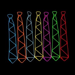 MáscaraCorbata LED creativa - alambre flexible iluminado - fiesta - Halloween