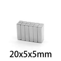 N35 - neodymium magnet - strong cuboid block - 20mm * 5mm * 5 mm - 5 - 100 piecesN35