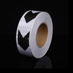 PegatinasCinta reflectante - pegatina de seguridad/advertencia - para coche/moto/bicicleta - flecha - 5cm * 45m