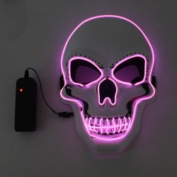 LED face mask - glowing skull - Halloween - festivalsMasks