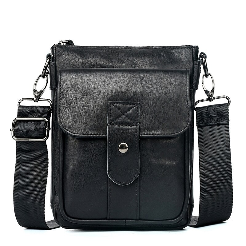 Fashionable shoulder bag - genuine leather - flap / haspsBags