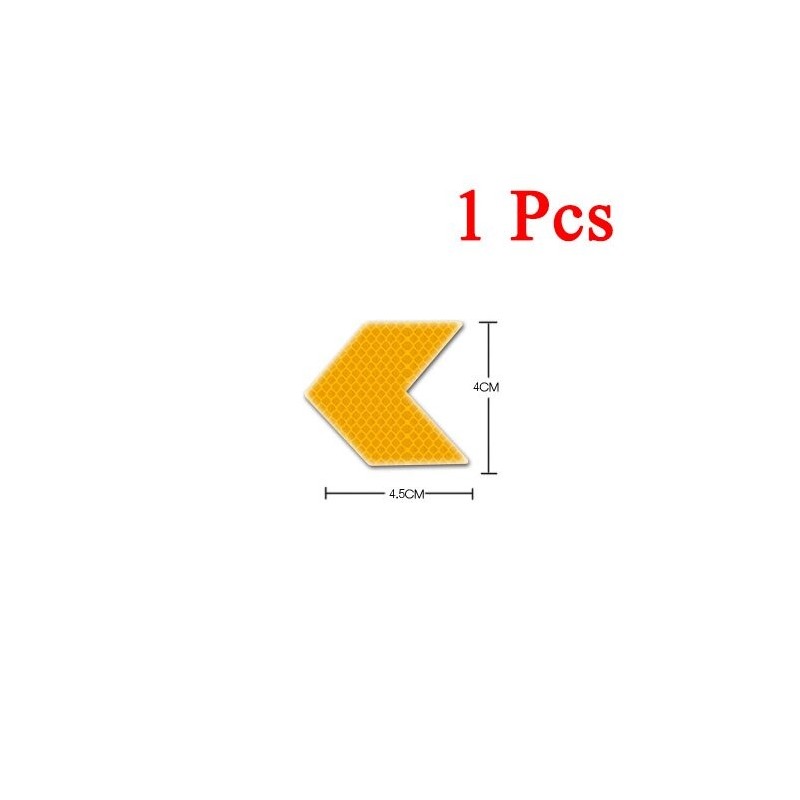 Reflective arrow - self adhesive sticker - safety - warning - for cars / motorcycles / bikes / clothesStickers