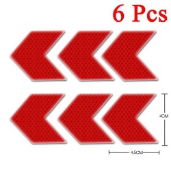 PegatinasFlecha reflectante - pegatina autoadhesiva - seguridad - advertencia - para coches / motos / bicicletas / ropa