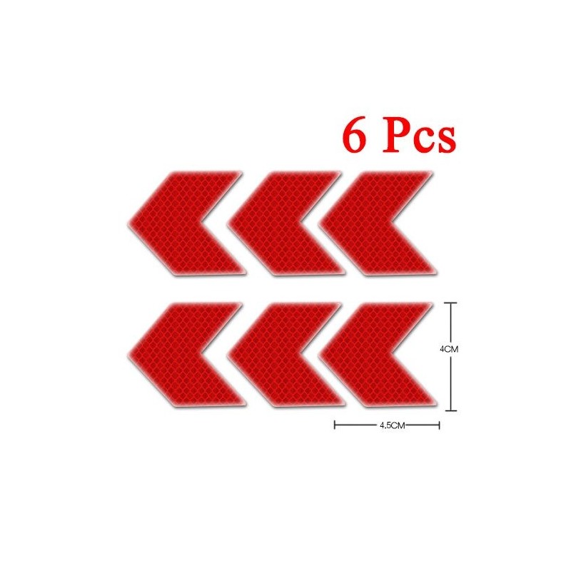 PegatinasFlecha reflectante - pegatina autoadhesiva - seguridad - advertencia - para coches / motos / bicicletas / ropa