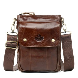 BolsosBolso de hombro de moda - cuero genuino - solapa / broches