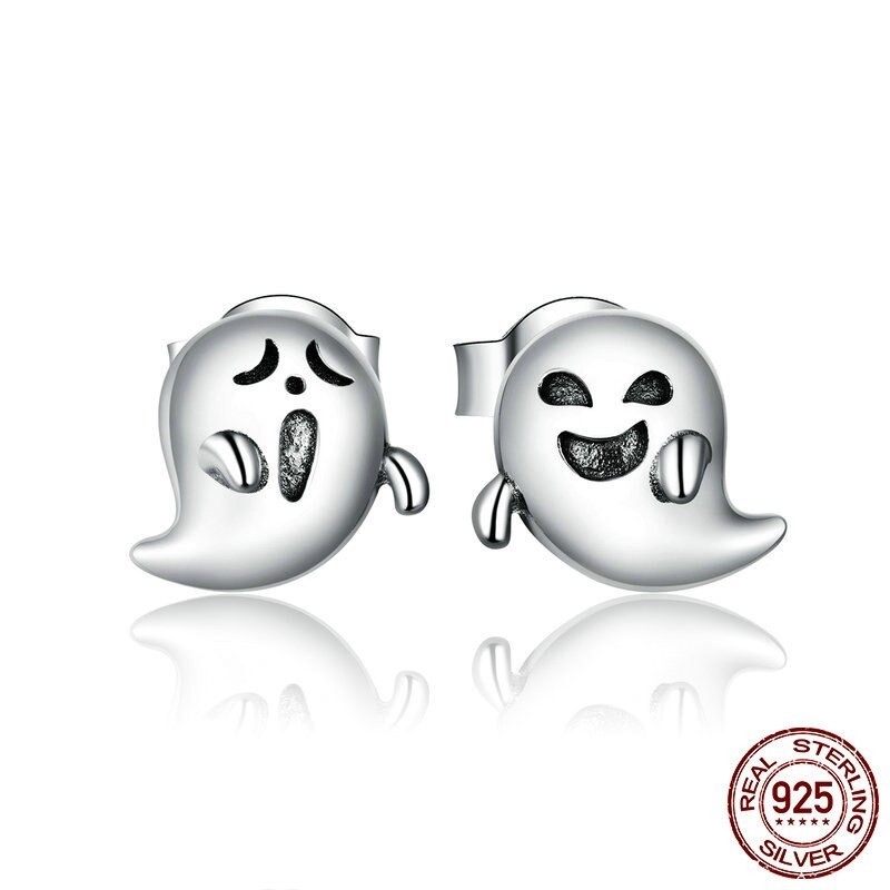AretesAretes pequeños - plata de ley 925 - pequeño fantasma