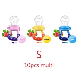 BebésChupete bebe - comedero alimentos frescos - jugos - leche - red colador silicona - 10 piezas