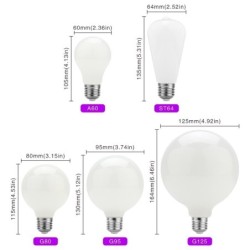 BombillaBombilla LED Edison - vidrio lechoso - 5W - AC110V 220V - G80 - G95 - G125 - A60 - ST64