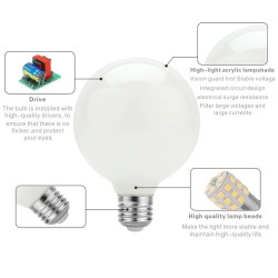 BombillaBombilla LED Edison - vidrio lechoso - 5W - AC110V 220V - G80 - G95 - G125 - A60 - ST64