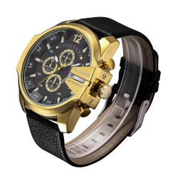 RelojesCagarny - reloj deportivo militar - correa de piel - acero inoxidable