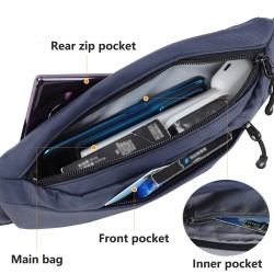 BolsasTINYAT - Bolso multifunción de pecho / cintura / bandolera - con orificio para auriculares - resistente al agua