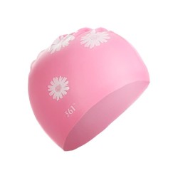 NataciónGorro de silicona - impermeable - protección oídos / pelo largo - estampado floral