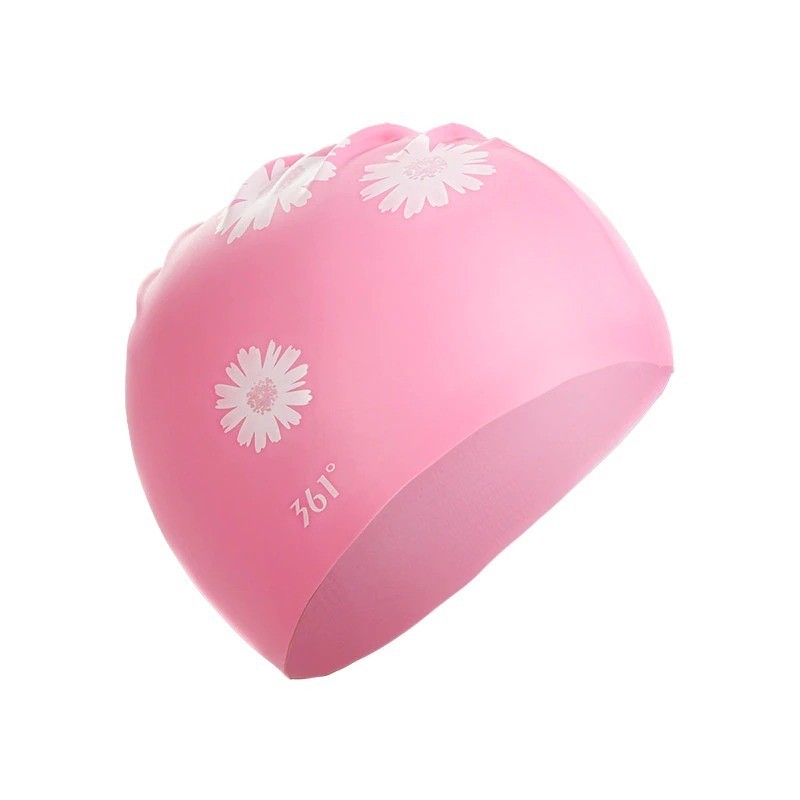 NataciónGorro de silicona - impermeable - protección oídos / pelo largo - estampado floral