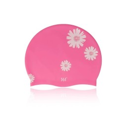 NataciónGorro de silicona - impermeable - protección oídos / pelo largo - estampado floral