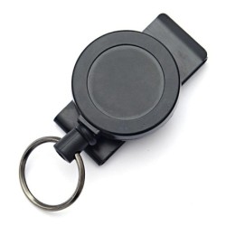 llaveroLlavero retráctil de metal - clip - porta credencial - con alambre de acero