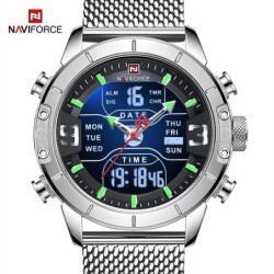 RelojesNAVIFORCE - reloj deportivo de lujo - cuarzo - digital - pantalla dual analógica - resistente al agua