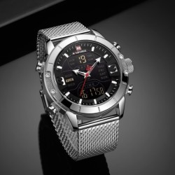 RelojesNAVIFORCE - reloj deportivo de lujo - cuarzo - digital - pantalla dual analógica - resistente al agua