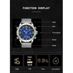 RelojesNAVIFORCE - reloj deportivo de lujo - cuarzo - digital - pantalla dual analógica - resistente al agua
