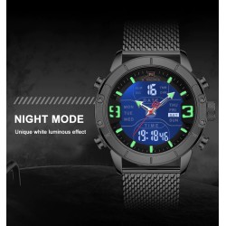RelojesNAVIFORCE - reloj deportivo de lujo - cuarzo - digital - pantalla dual analógica - resistente al agua