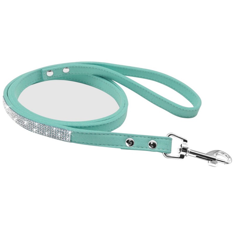 Collares & CorreasCorrea de cuero - con pedrería - para perros / gatos