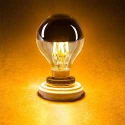 LED bulb - G45 silver mirror globe - dimmable - warm white - 4W - E12 - E14 - E26 - E27 - 10 pieces