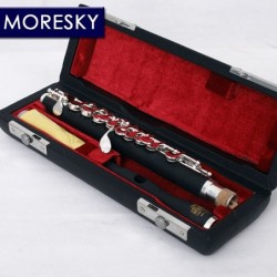 Instrumento MusicalMORESKY - mini flautín - flauta C-Key - cuproníquel - chapado en plata - con estuche
