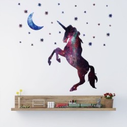 Pegatinas de paredVinilo decorativo de pared - caballo - unicornio - estrellas