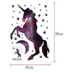 Pegatinas de paredVinilo decorativo de pared - caballo - unicornio - estrellas