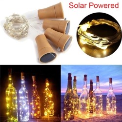 Solar powered bottle cork - garland - LED - night light