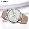 SINOBI - stylish quartz watch - leather strap - smile face designWatches