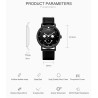 RelojesSINOBI - elegante reloj de cuarzo - correa de piel - diseño de cara sonriente