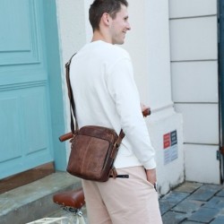 Stylish small shoulder bag - genuine leatherBags