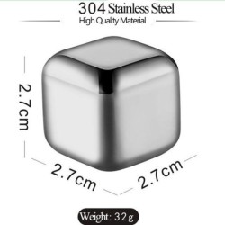 BarCubitos de hielo de acero inoxidable - piedras de enfriamiento - reutilizables