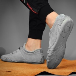 ZapatosZapatillas de gamuza con estilo - mocasines sin cordones