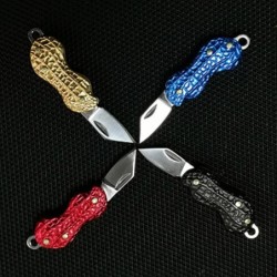 Mini pocket knife - foldable - stainless steel - peanut shapeKnives & Multitools