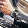 RelojesJaragar - lujoso reloj deportivo automático - esfera triangular geométrica - correa de piel auténtica