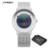 SINOBI - creative quartz watch - colorful dial - stainless steel mesh strapWatches
