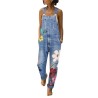 JumpsuitsMono largo de verano - mameluco de jeans - estampado de flores