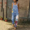 JumpsuitsMono largo de verano - mameluco de jeans - estampado de flores