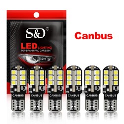 T10Bombilla LED Canbus - luz de coche - W5W - T10 - 24 SMD - 12V - 6 piezas