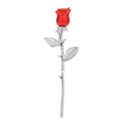 BrochesBroche elegante - rosa roja y azul