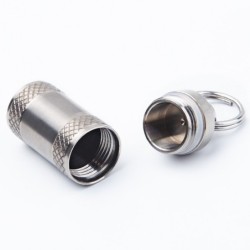 Medicine / pills storage box - waterproof container - with key ring - titanium alloyKeyrings