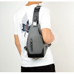 MochilasLujoso bolso de pecho/bandolera - mochila - puerto de carga USB - resistente al agua - unisex
