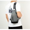 MochilasLujoso bolso de pecho/bandolera - mochila - puerto de carga USB - resistente al agua - unisex