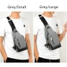 MochilasLujoso bolso de pecho/bandolera - mochila - puerto de carga USB - resistente al agua - unisex